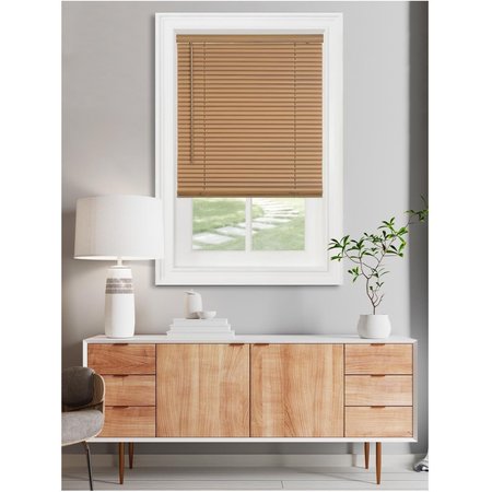 EYECATCHER Cordless GII Morningstar 1 in. Light Filtering Mini - Blind 29 x 64 in. - Woodtone EY2511976